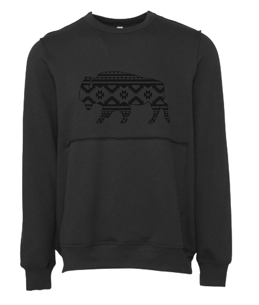 Aztec Monochromatic Crewneck Dark Grey