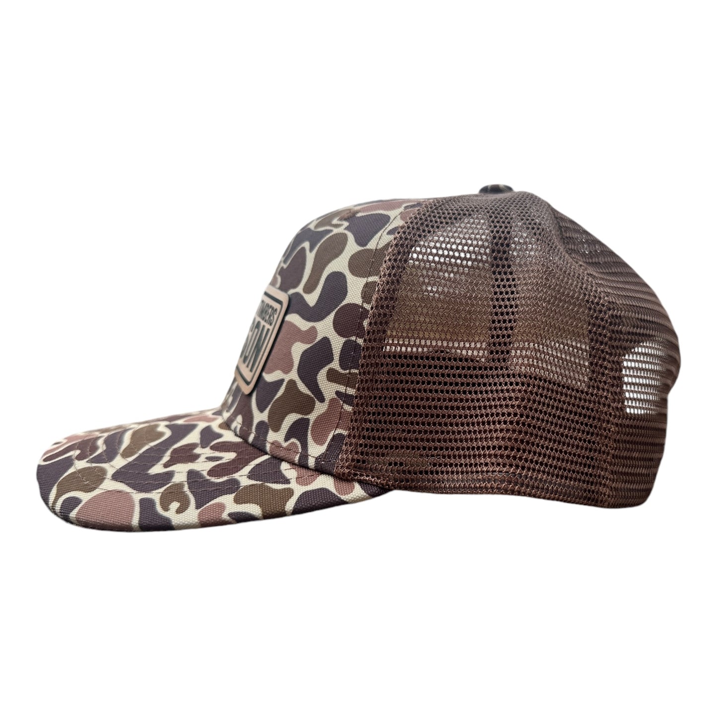 Camo Leather Patch Cap