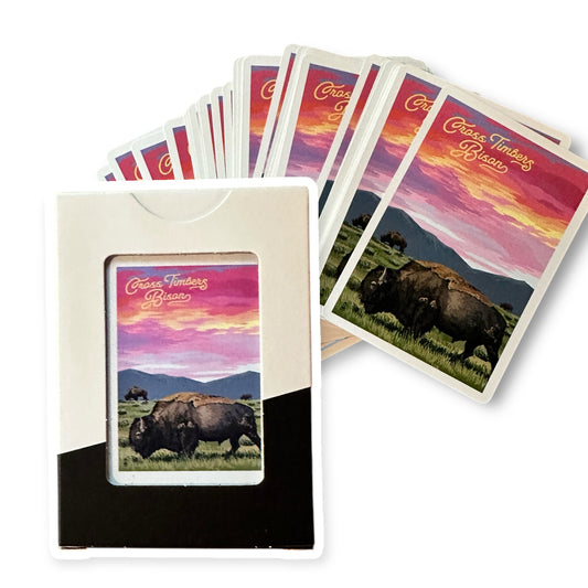 Bison Sunset Deck of Cards