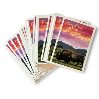 Bison Sunset Deck of Cards