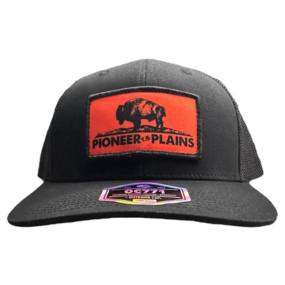 Pioneer of the Plains - Black and Orange Cap