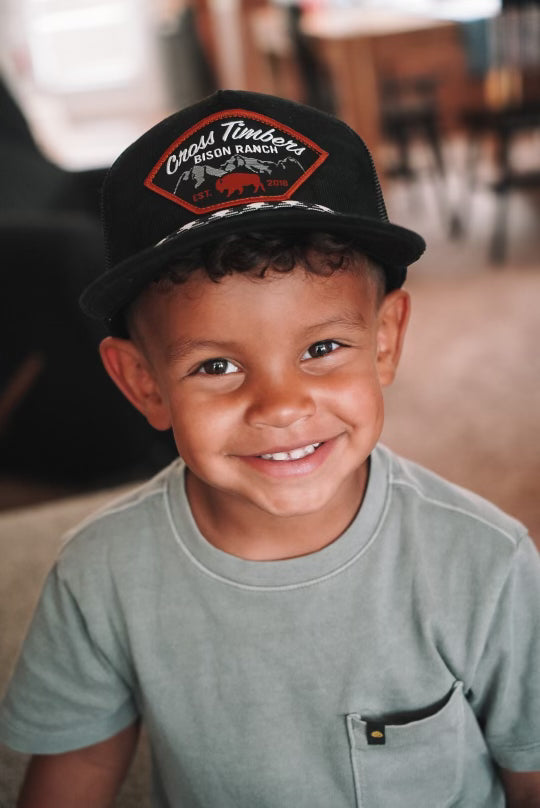 Corduroy Black & Orange Cap