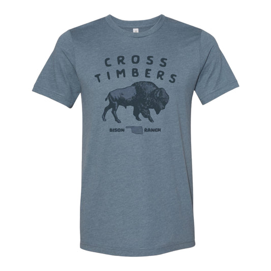 Slate Blue & Navy Bison T-Shirt