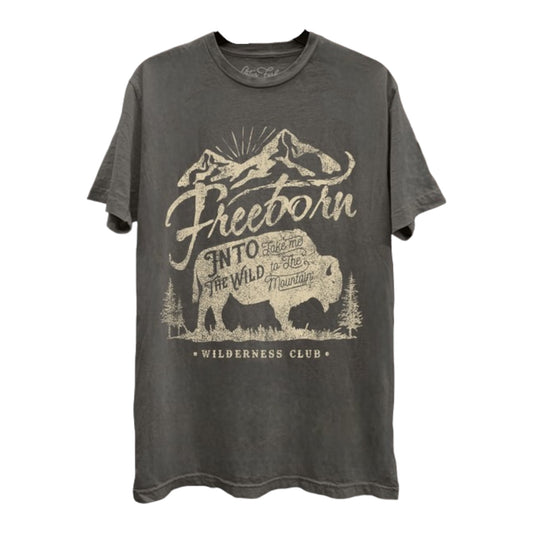 Freeborn Mineral Washed Hunter Green T-Shirt