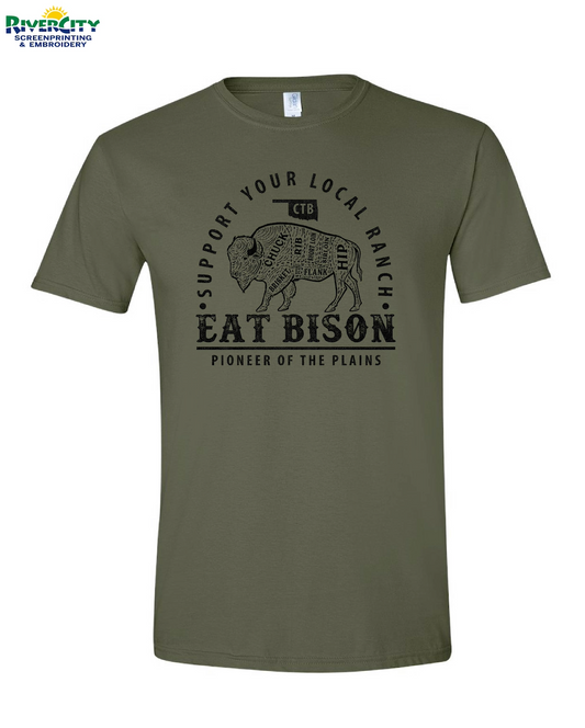 Eat Bison - Green Shirt