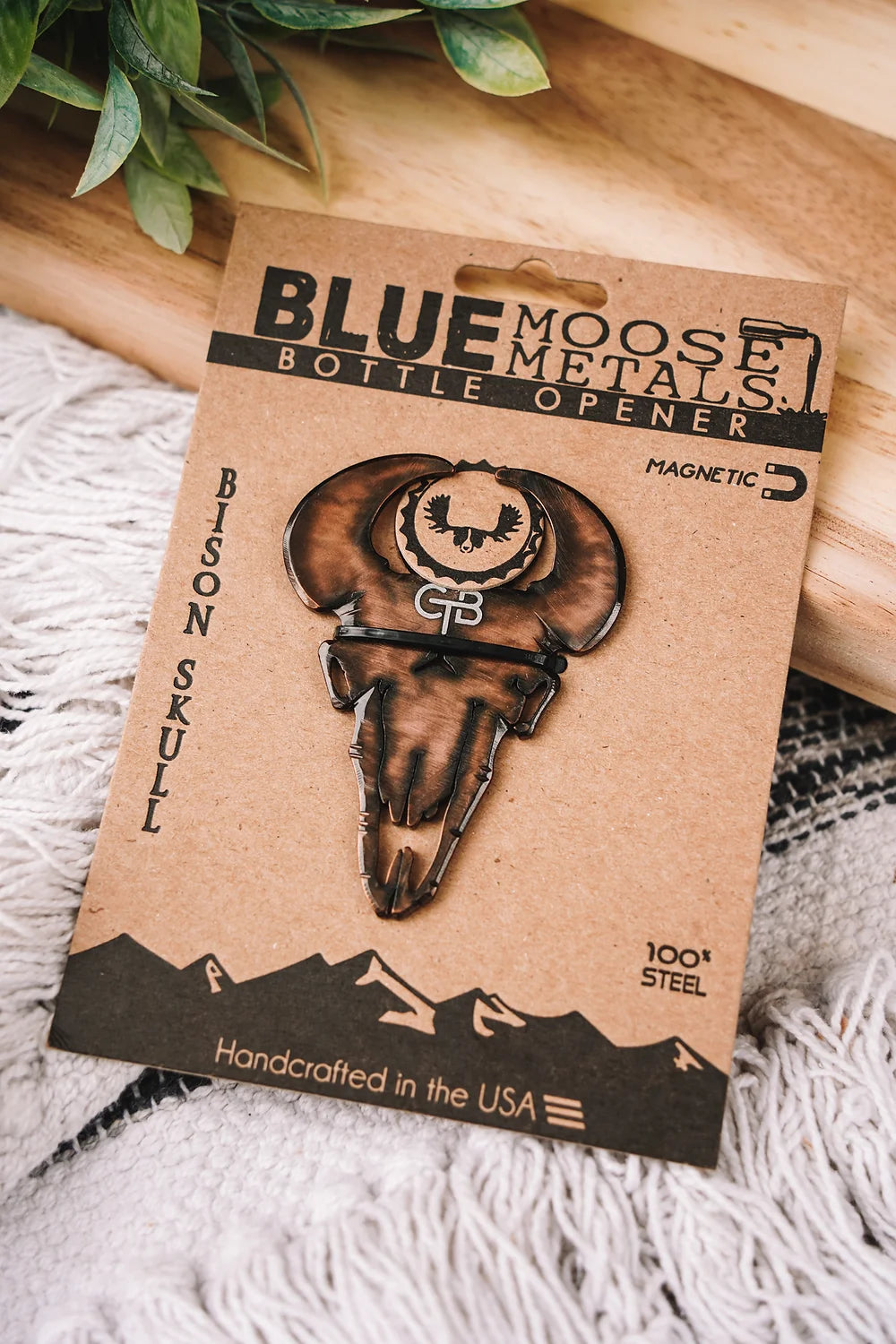 Bison Skull Bottle Opener